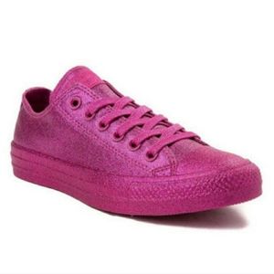 Converse Ctas Ox Pink Glitter Unisex Sneaker Shoe